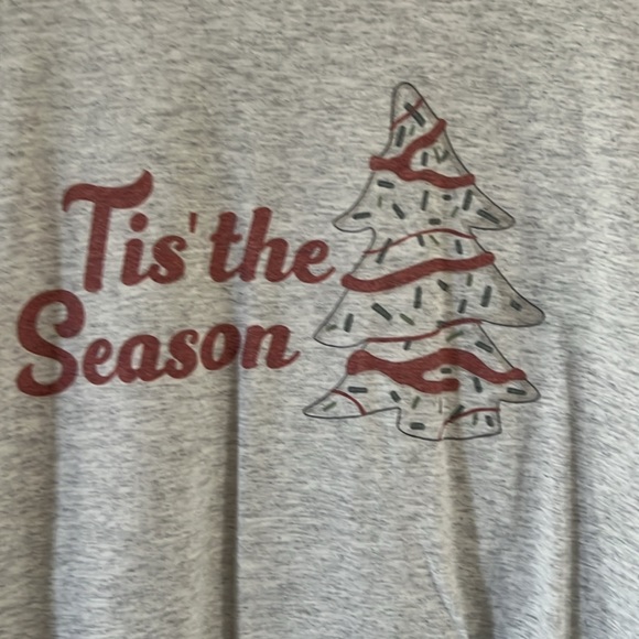 Women's Christmas Tree Cake long sleeve T-Shirt Size XL - Picture 2 of 3